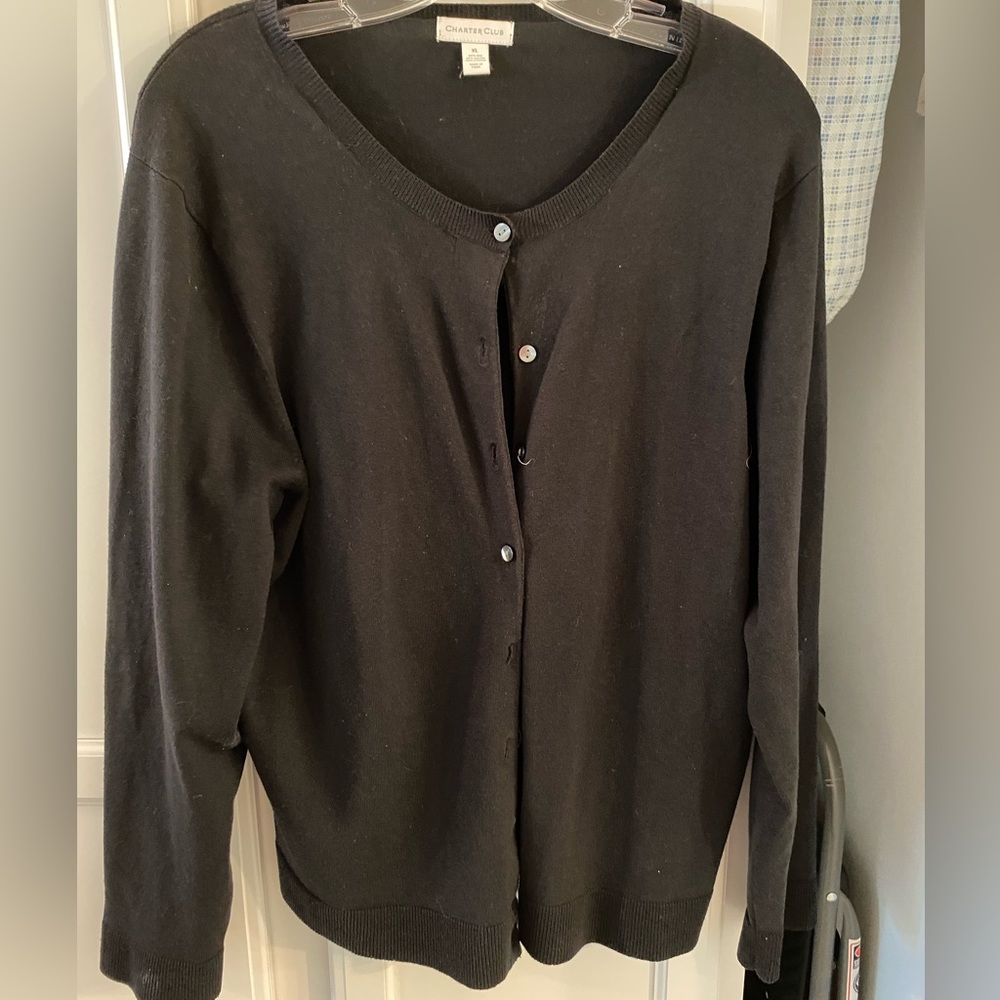 Charter Club XL black sweater - Picture 1 of 3